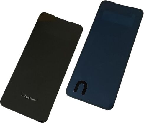 استبدال الزجاج الأمامي V60 ThinQ مع أجزاء الشريط المثبتة مسبقًا والزجاج الخلفي لتغطية حافظة LG V60 ThinQ ذات الشاشة المزدوجة + الأدوات (أسود) in Kuwait