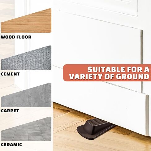 Frienda 36 Pcs Door Stoppers Bulk for Bottom of Door Rubber Door Wedge Stop Height up to 1.2 Inches Sturdy Door Stop Bulk for Heavy Duty Door Bottom Carpet Tile Concrete Wooden Floor (Black) in Saudi Arabia