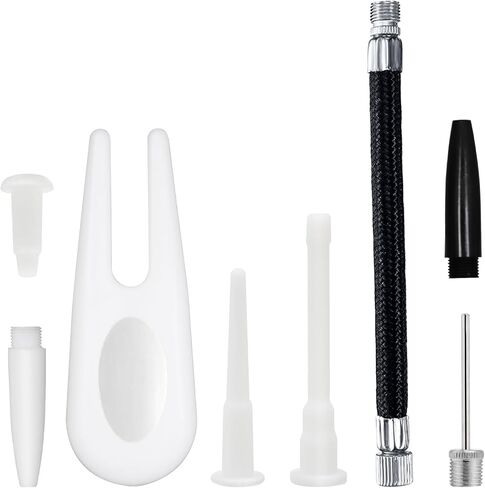 ACEDÉCOR Exercise Ball Plug Kit with Inflation Needle, Nozzle, Extension Hose, Air Stopper Plug Pin for Yoga Ball Soccer Basketball Volleyball Balloon Rubber Boat Swim Inflatables (8 in 1) in Saudi Arabia