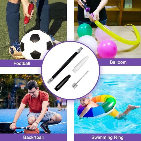 ACEDÉCOR Exercise Ball Plug Kit with Inflation Needle, Nozzle, Extension Hose, Air Stopper Plug Pin for Yoga Ball Soccer Basketball Volleyball Balloon Rubber Boat Swim Inflatables (8 in 1) in Saudi Arabia