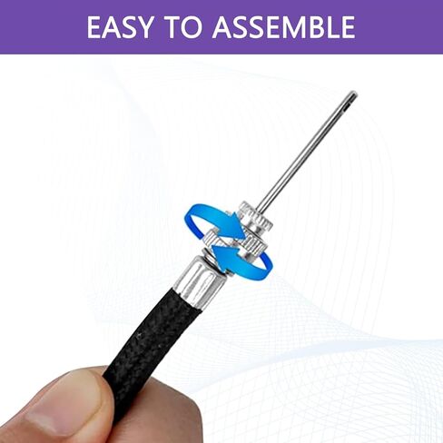 ACEDÉCOR Exercise Ball Plug Kit with Inflation Needle, Nozzle, Extension Hose, Air Stopper Plug Pin for Yoga Ball Soccer Basketball Volleyball Balloon Rubber Boat Swim Inflatables (8 in 1) in Saudi Arabia