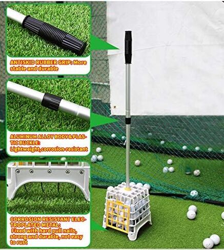 جامع كرات الجولف العلوي منتقي كرات الجولف يحمل ما يصل إلى 40 كرة in Kuwait