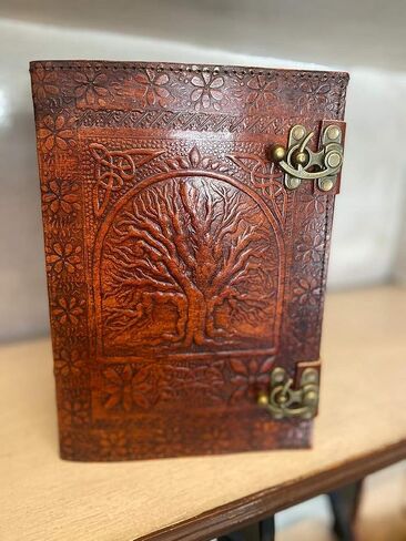 600 pages large tree of life journal | leather journal diary | embossed large tree of life notebook | writing leather notebook | handmade leather journal | leather grimoire | leather sketchbook 7 x 10 in Saudi Arabia