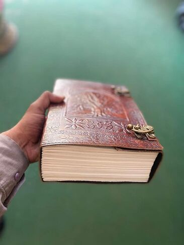 600 pages large tree of life journal | leather journal diary | embossed large tree of life notebook | writing leather notebook | handmade leather journal | leather grimoire | leather sketchbook 7 x 10 in Saudi Arabia