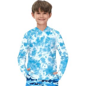 BesserBay Boys Sun Protection Hooded Long Sleeve Rashguard Shirt 1-14 Years in Saudi Arabia