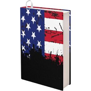 White Marble Stretchable Fabric Book Cover for Medium to Jumbo Size Schoolbooks Hardcover, Textbooks, Fits Most Books Covers up to 9 x 11 Inches