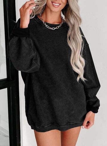 Eytino Women Plus Size Sweatshirts Long Sleeve Crew Neck Casual Oversized Soft Pullover Tops Shirts(1X-5X) in Kuwait