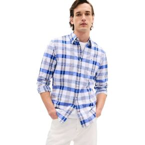 TOMMY HILFIGER Men's Signature Long Sleeve Casual Button Down Shirt in Regular Fit 2024 Collection