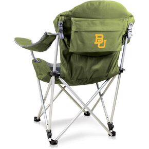 PICNIC TIME NCAA Reclining Camp Chair, One Size, Navy Blue with Gray Accents