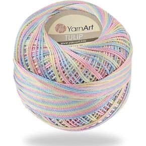 Variegated Pastels - Yarn Art Tulip Size 10 Microfiber Thread - 50 Gram