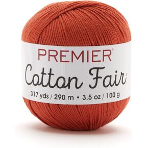 Premier Yarns Cotton Fair Solid Yarn, Black 317yds