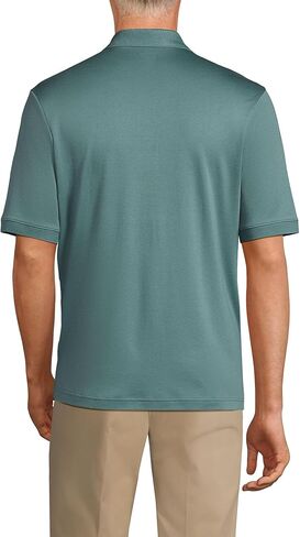 Lands' End Mens Short Sleeve Supima Polo Black Regular X-Large in Saudi Arabia