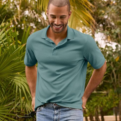 Lands' End Mens Short Sleeve Supima Polo Black Regular X-Large in Saudi Arabia