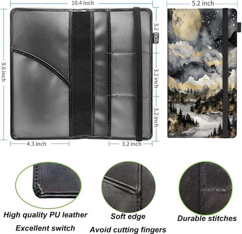 Car Registration and Insurance Holder,Leather Vehicle Glove Box Organizer Wallet for Document,Perfect for any Car,Truck,Motorcycle,Driver License,Trailer or Boat,Men & Women,Butterfly and Sunflower in Kuwait