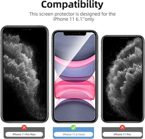 NEW'C [4 Pack, 2 x Glass Screen Protector for iPhone 14 (6,1") and 2 x Camera lens Protector, Scratch-Resistant, No Air Bubbles, Extremely Durable, 9H Hardness Tempered Glass in Saudi Arabia