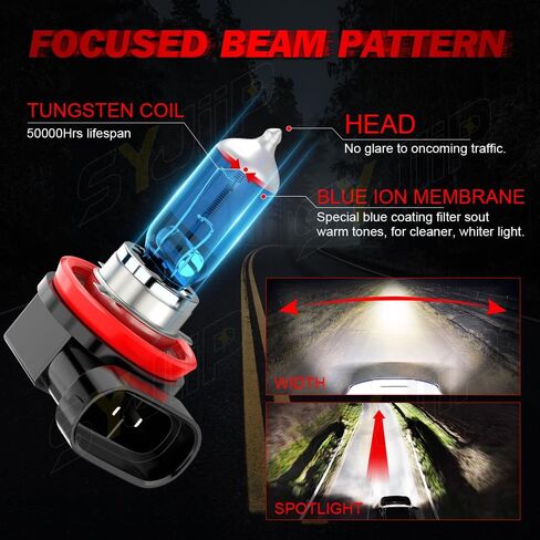 Compatible for Toyota 4Runner Headlights 2010 2011 2012 2013 2014 2015 2016 2017 2018 2019 2020 2021, 9005 High Beam H11 Low Beam Halogen Headlmp Lights, 6000k White, 300% Brightness, 4-Pack in Saudi Arabia