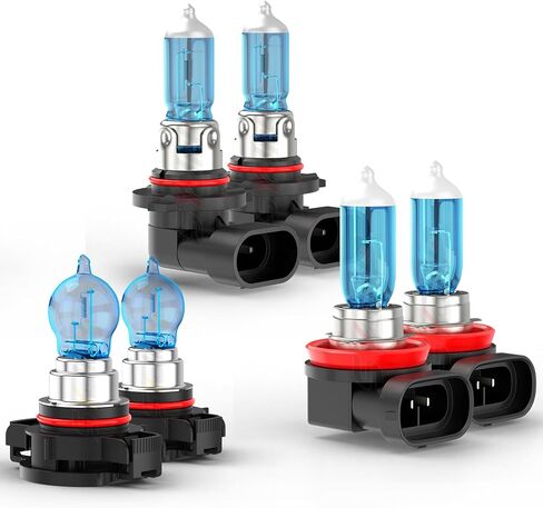 Compatible for Toyota 4Runner Headlights 2010 2011 2012 2013 2014 2015 2016 2017 2018 2019 2020 2021, 9005 High Beam H11 Low Beam Halogen Headlmp Lights, 6000k White, 300% Brightness, 4-Pack in Saudi Arabia