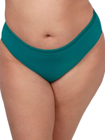 Curvy Couture Women's Sheer Mesh High Cut Brief Panty, Vintage Blue in Kuwait