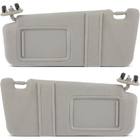 SCITOO A Pair Left and Right Gray Sun Visor Assembly fit for 2006 2007 2008 2009 2010 2011 for Toyota Camry Sedan Windshield Visor Without Sunroof Vanity Light