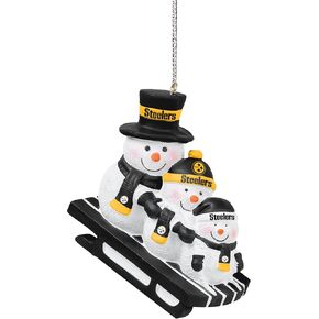 foco NFL Sledding Snowmen Ornament