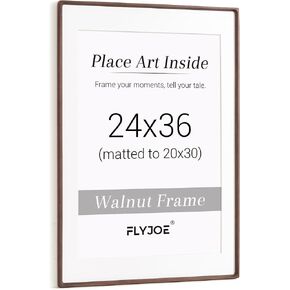 8x10 Picture Frame, USA-Sourced Natural Walnut Wood Photo Frame with Tempered Glass, Handcrafted Rounded Corner 8 x 10 Wooden Frame Matted to 5x7 Photos, Wall or Tabletop Display