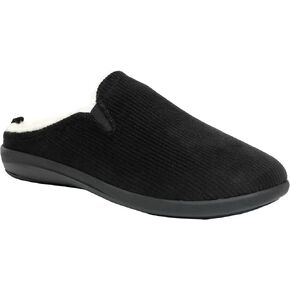 REVITALIGN Men's Dundee Corduroy Slippr Slipper, Black, 8.5