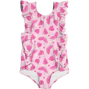 RAISEVERN Baby Girls Swimsuit Ruffles Bathing Suits Cute Beach Sport Swimming Backless Summer One Piece Swimwear 2-7 Years