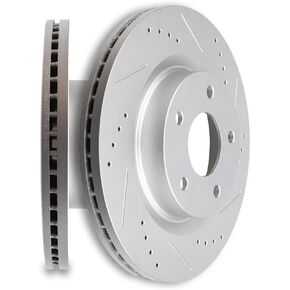 Discs Brake Rotors,SCITOO 2pcs Front Drilled Slotted Rotors Brake Discs Brakes Kits Fit for Nissan Altima 2007 2008 2009 2010 2011 2012 2013