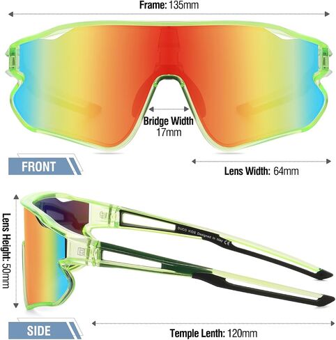DUCO Kids Polarized Sports Baseball Sunglasses – Ages 8-16, UV Protection in Kuwait
