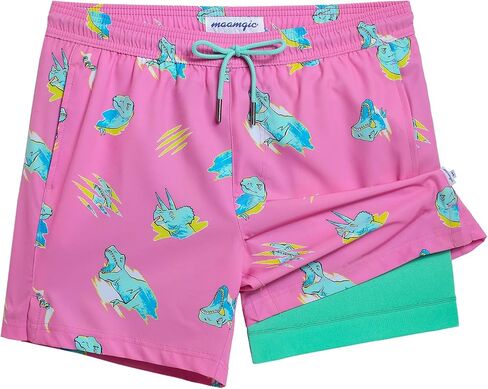 maamgic Mens 5 Inch Stretch Swimming Shorts Compression Liner Swim Trunks Swimwear Bathing Suits Beach Wear Swim Suits in Kuwait