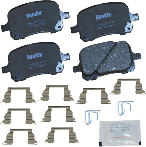 Bendix Priority1 CFC1211 وسادات الفرامل الأمامية السيراميكية لـ Pontiac Vibe 2010-2009، Scion iM 2016، tC 2016-2011، Toyota Corolla iM 2018-2017، Matrix 2013-2009، Mirai 2020-2016، RAV4 2018-2006 in Saudi Arabia