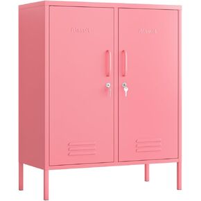 Decorative Locker Lockable Locker Box Store Clothes Bedside Suitable for Room Home School Office Storage Yellow Size: 39.37"H x 31.5"W x 14.96"D