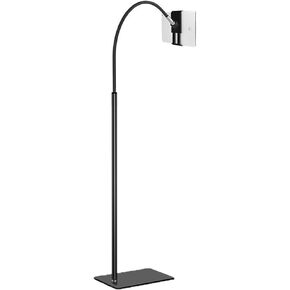 Tablet Floor Stand with Flexible Gooseneck and Stable Base, Tablet Stand Adjustable 360 Degree Roating Floor Stand for iPad, Cell Phone Within 3.5-10 inches (Standard, White)