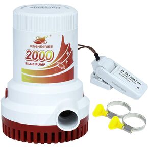 Submersible Boat 2000GPH Bilge Water Pump 12v DC water pump with float switch suitable for ferry, yacht, marine and garden drainage system