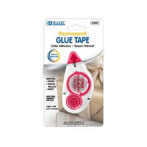 BAZIC Permanent Glue Tape 8 mm x 8.75 Yard, Double Sided Adhesive Roller Tapes, Easy to Use for Photo Books Albums Scrapbooking Craft, 1-Pack