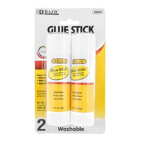 BAZIC Jumbo Glue Stick, 36 Grams 1.27 Ounces, 2 Per Pack (2024-24P)