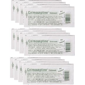 Calmoseptine Ointment Foil Packets 1/8 Oz 3.5G for Rashes and Irritated Skin - Pack of 12