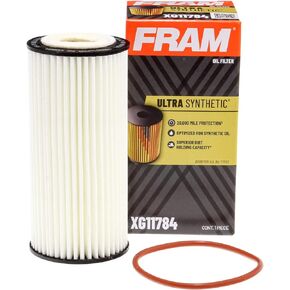 FRAM Ultra Synthetic Automotive Replacement Oil Filter, Designed for Synthetic Oil Changes Lasting up to 20k Miles, XG11784 with SureGrip (Pack of 1)