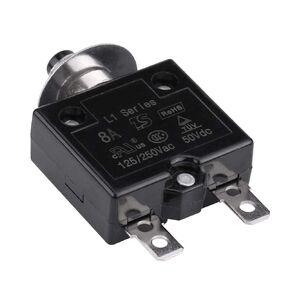 Thermal Circuit Breaker, Manual Reset Thermal Push Button Switch Circuit Breaker Over Current Overload Protector(8A)