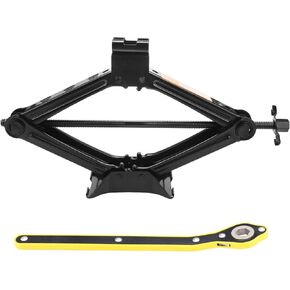 2 Set 2 Ton Scissor Jack for Car, with Hand Crank Portable Repair Tool Rust-Resistant for auto, SUV, Trailer, Station Wagon, by GENHAKON.