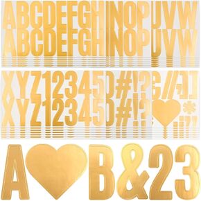 600 Pcs 36 Sheets Letter Stickers 2.5 Inches Colorful Large Alphabet Number Set Self Adhesive Letter Decals for Bulletin Board, Locker, Scrapbooking, Poster board, Classroom Wall