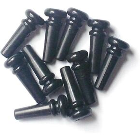 30 pcs Guitar End Pins Plastic with Dot Black