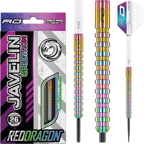 RED DRAGON Javelin Series Premium Tungsten Steeltip Darts Set with Flights and Stems