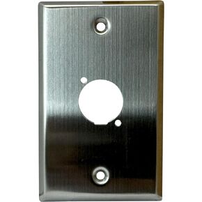 XLR Wall Plate Blank and XLR Panel Combo - Perfect for Professional Audio Setups in Studios, Theaters, and Conference Rooms - Easy to Install and Durable Design (4 Port Stainless Steel)