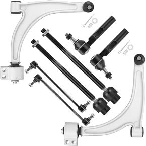 Front Lower Control Arm Kit Suspension Fit for 2005-2012 Chevrolet Malibu 2005-2010 Pontiac G6 2007-2009 Saturn Aura with Ball Joint Tie Rods K620180 K620179-8 pcs