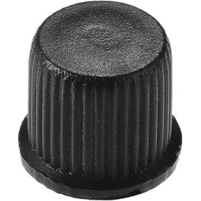 X AUTOHAUX 1 Pcs ID 0.39" Automotive Air Conditioner Valve Caps Air Valve Cap Dust Seal Cover Kit for Car AC System Air Conditioning Repairing ABS Plastic Black