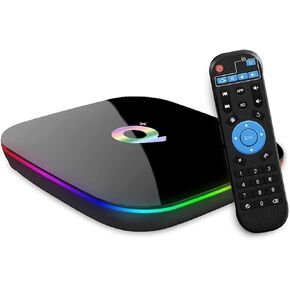 Android 10.0 TV Box 4GB RAM 32GB ROM, Q Plus Android Box H616 Quad-core WiFi 2.4GHz Support 6K H.265 HD 2.0 Ethernet