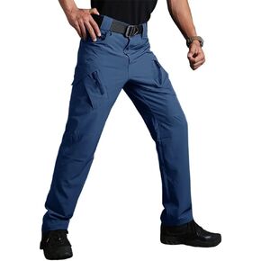 BIYLACLESEN Men's Outdoor Ripstop Military Pants Multi Pockets Lightweight Quick Dry Cargo Hiking Camping Pants