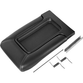 LCWRGS Center Console Lid Kit Replacement for Chevy Silverado GMC Sierra 2001 2002 2003 2004 2005 2006 2007 - Dark Gray