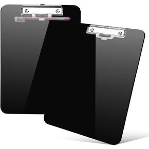 1 PCS A4 Clipboards,Plastic Clipboard with Pen Holder,Clip Boards 8.5x11 with Low Profile Clip,Cute Hanging Clipboard for School Office Supplies Clipboards for Kids,Portable Clip Board-Grayish Green